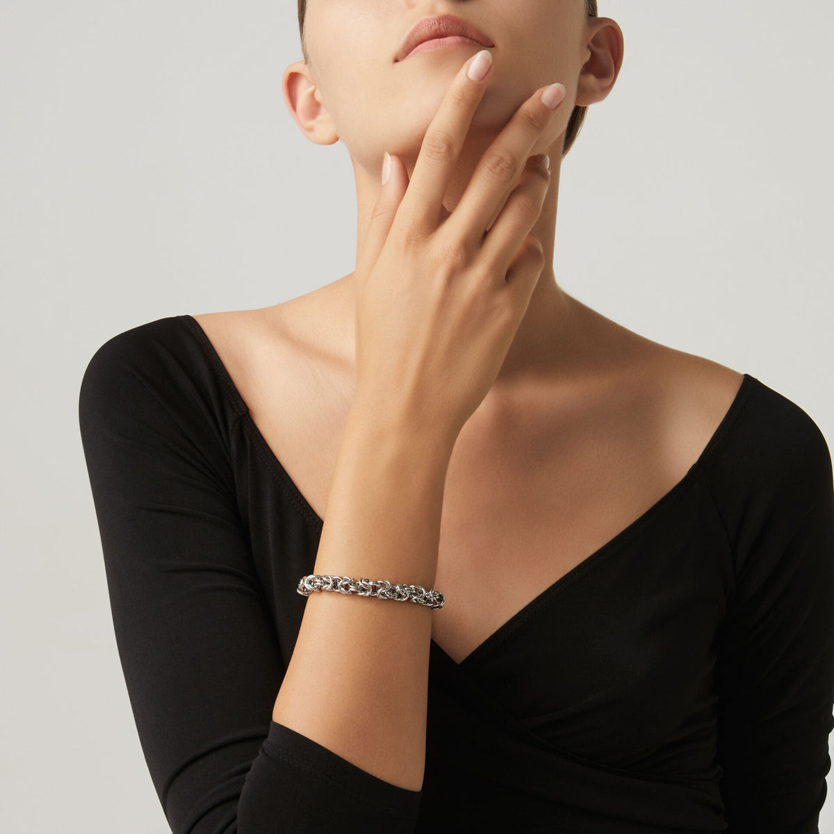 Bracciale Bizantina media Giovanni Raspini in argento 925 — 20 cm