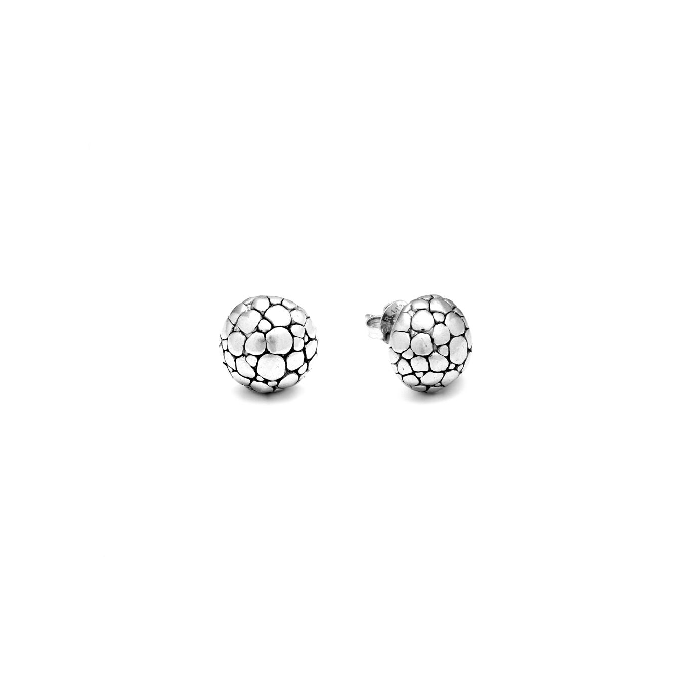 Orecchini Bottone Croco in argento 925