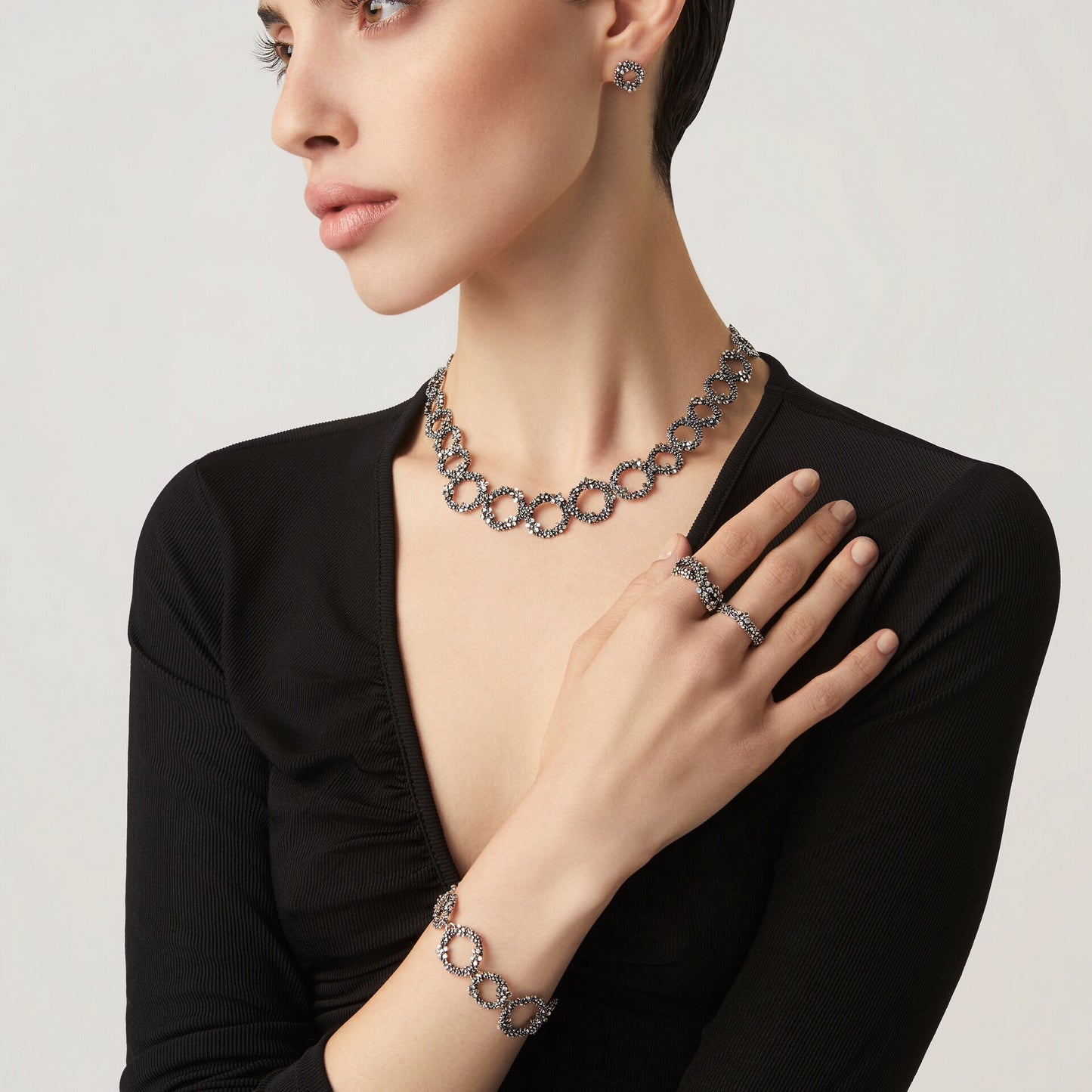 Bracciale Millefiori Giovanni Raspini in argento 925 — 18,5 cm