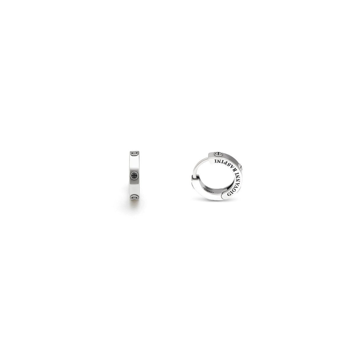 Orecchini Huggie viti Giovanni Raspini in argento 925 brunito
