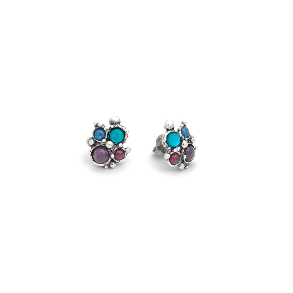 Orecchini Cocktail Giovanni Raspini in argento 925 e gemme cabochon