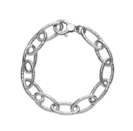 Bracciale Martellato Ovale Giovanni Raspini in argento 925 — 23 cm