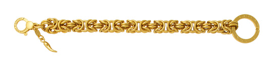 Bracciale Bizantina grande Giovanni Raspini argento dorato — 21 cm