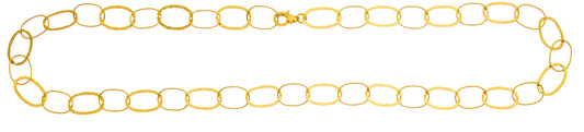 Collana maglia ovale alternata dorata Giovanni Raspini — 92 cm