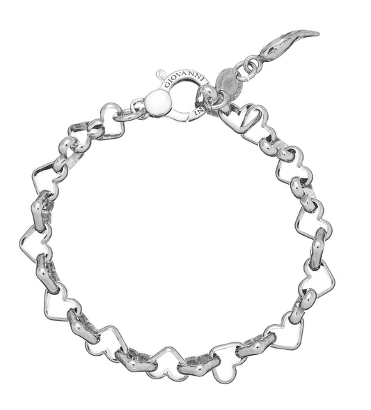 Bracciale Catena Cuori Giovanni Raspini in argento 925 — 21 cm