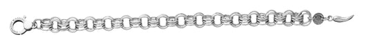 Bracciale Anelli Giovanni Raspini in argento 925 a maglia larga