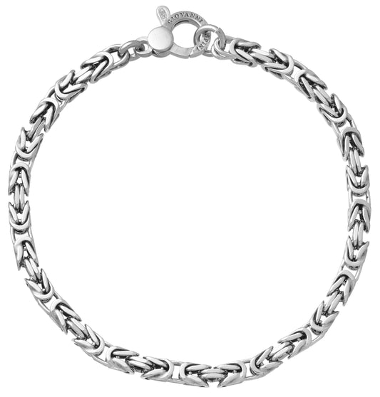Bracciale Bizantina Quadra Piccola Giovanni Raspini in argento 925 — 19 cm