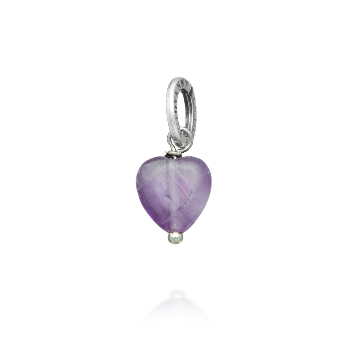 Charm Cuore Ametista Giovanni Raspini in argento 925 e ametista