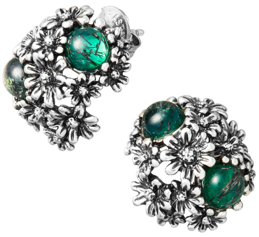 Orecchini bottone Margherite Garden Giovanni Raspini in argento