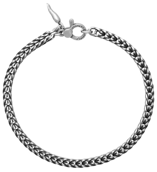 Bracciale Treccia Quadra Giovanni Raspini in argento 925 — 21 cm