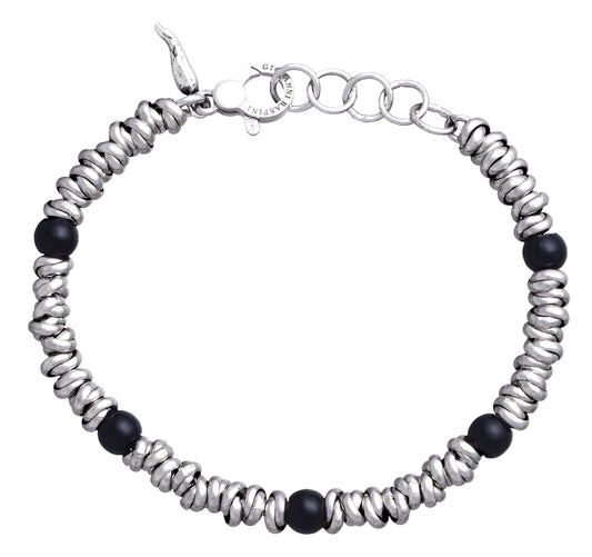Bracciale Nodini e Onice Giovanni Raspini in argento 925 — 22 cm
