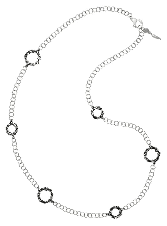 Collana Lunga Millefiori Giovanni Raspini in argento 925 — 88 cm