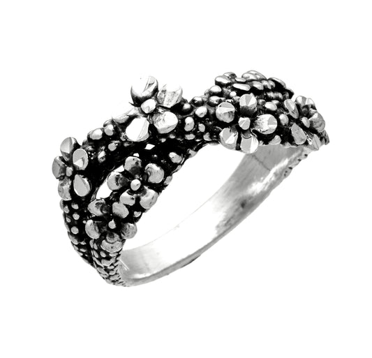 Anello Millefiori Giovanni Raspini in argento brunito