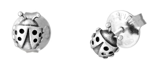 Orecchini Mini Coccinella Giovanni Raspini in argento 925 brunito