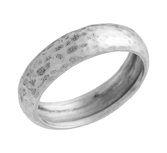 Anello Martellato Giovanni Raspini in argento 925 brunito — misura 22