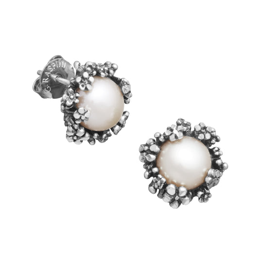 Orecchini Blossom Giovanni Raspini in argento 925 e perle rosa naturali
