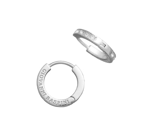 Orecchini Huggie Crystal Giovanni Raspini in argento 925 e zirconi