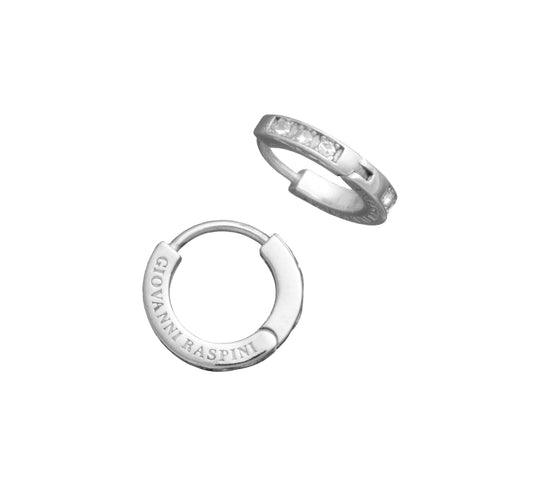 Orecchini Huggie Crystal piccoli Giovanni Raspini in argento 925