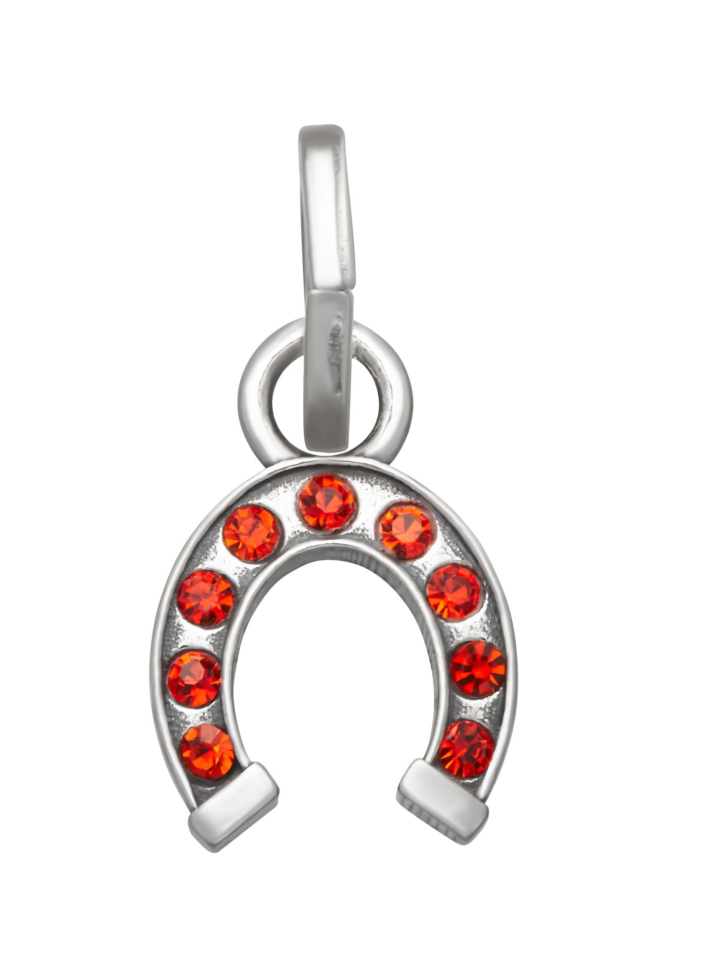 MINI CHARM FERRO DI CAVALLO CRYSTAL ROSSO