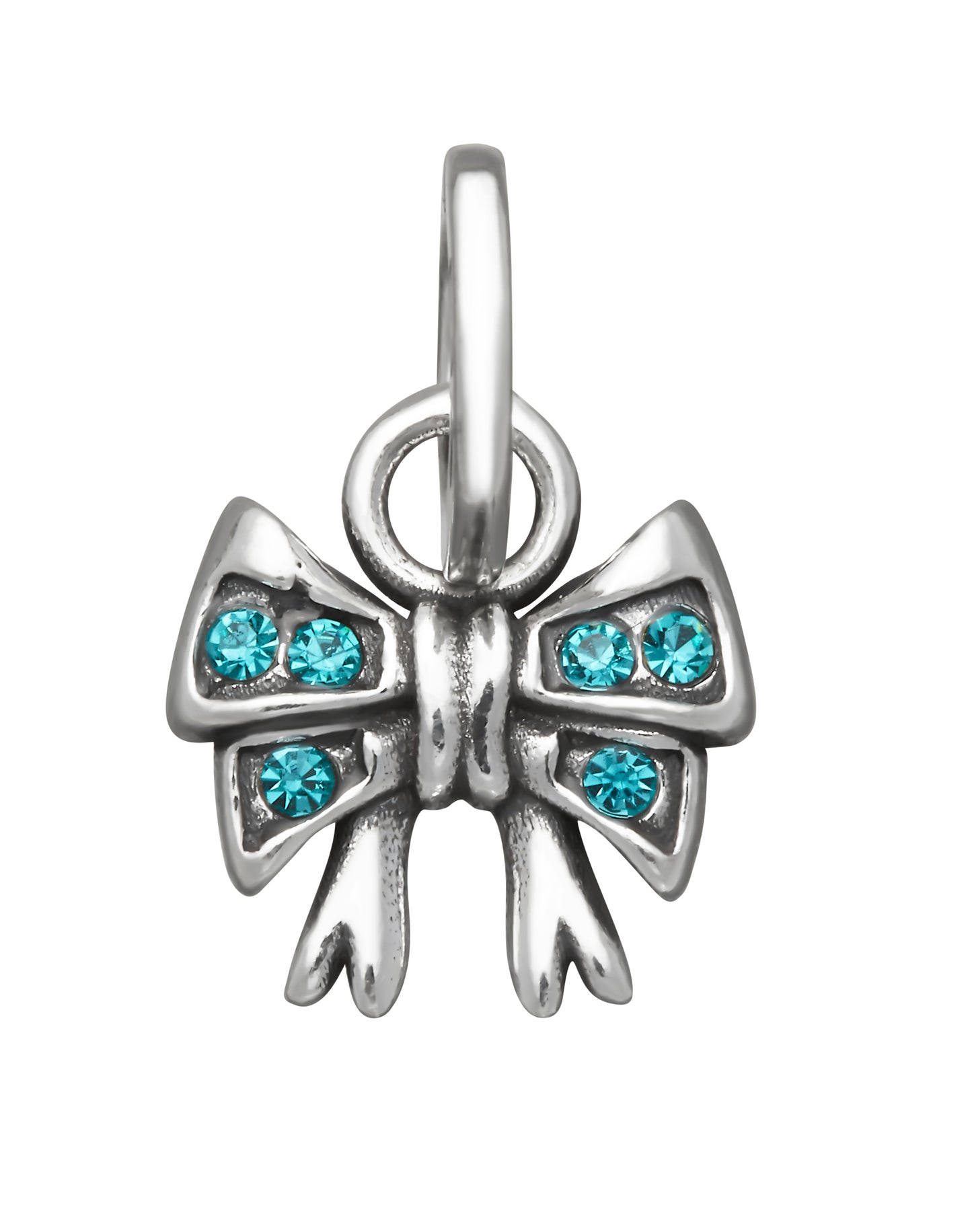 MINI CHARM FIOCCO CRYSTAL AZZURRO
