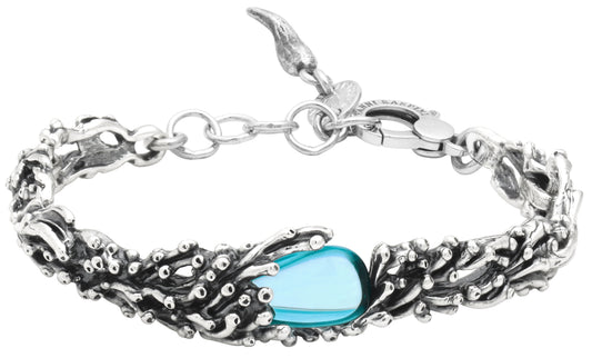 Bracciale Goccia Oceano Giovanni Raspini in argento e cristallo — 20 cm