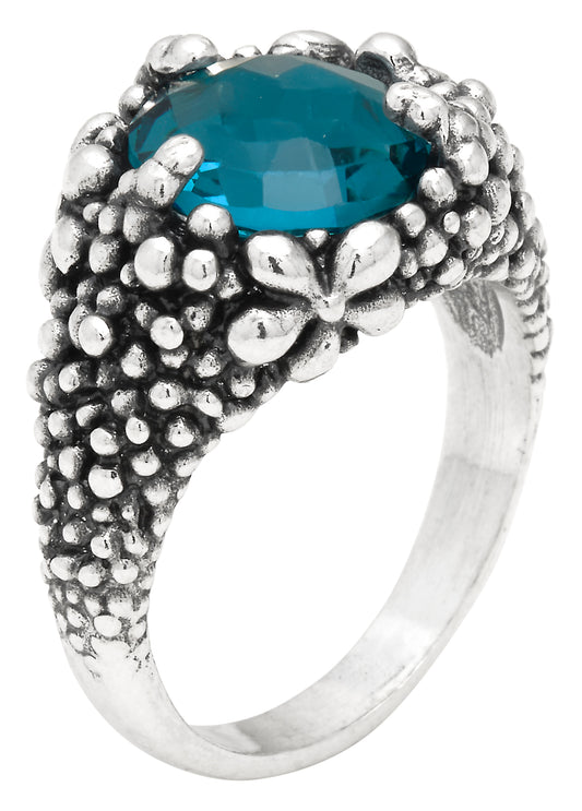 Anello Blue Ivy Grande Giovanni Raspini in argento e cristallo — misura 16