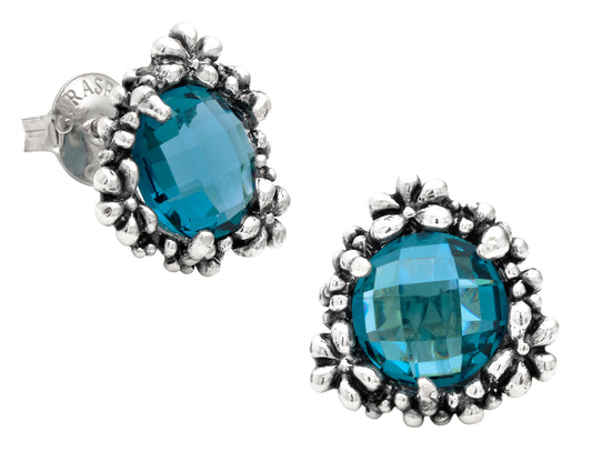 Orecchini Blue Ivy Grandi Giovanni Raspini in argento 925 e cristallo