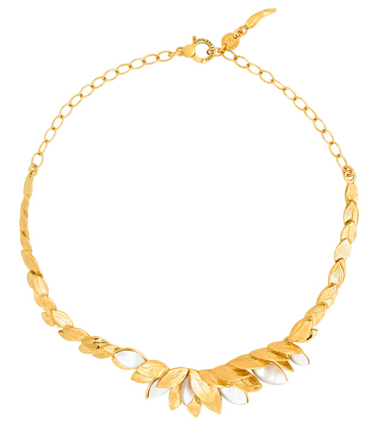 Collana Skin Madreperla Giovanni Raspini in argento dorato 18 kt — 45 cm