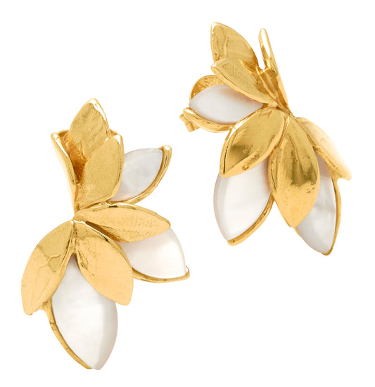 Orecchini Skin Madreperla Giovanni Raspini in argento dorato 18 kt