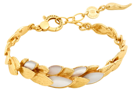 Bracciale Skin Madreperla Giovanni Raspini in argento dorato 18 kt — 20 cm