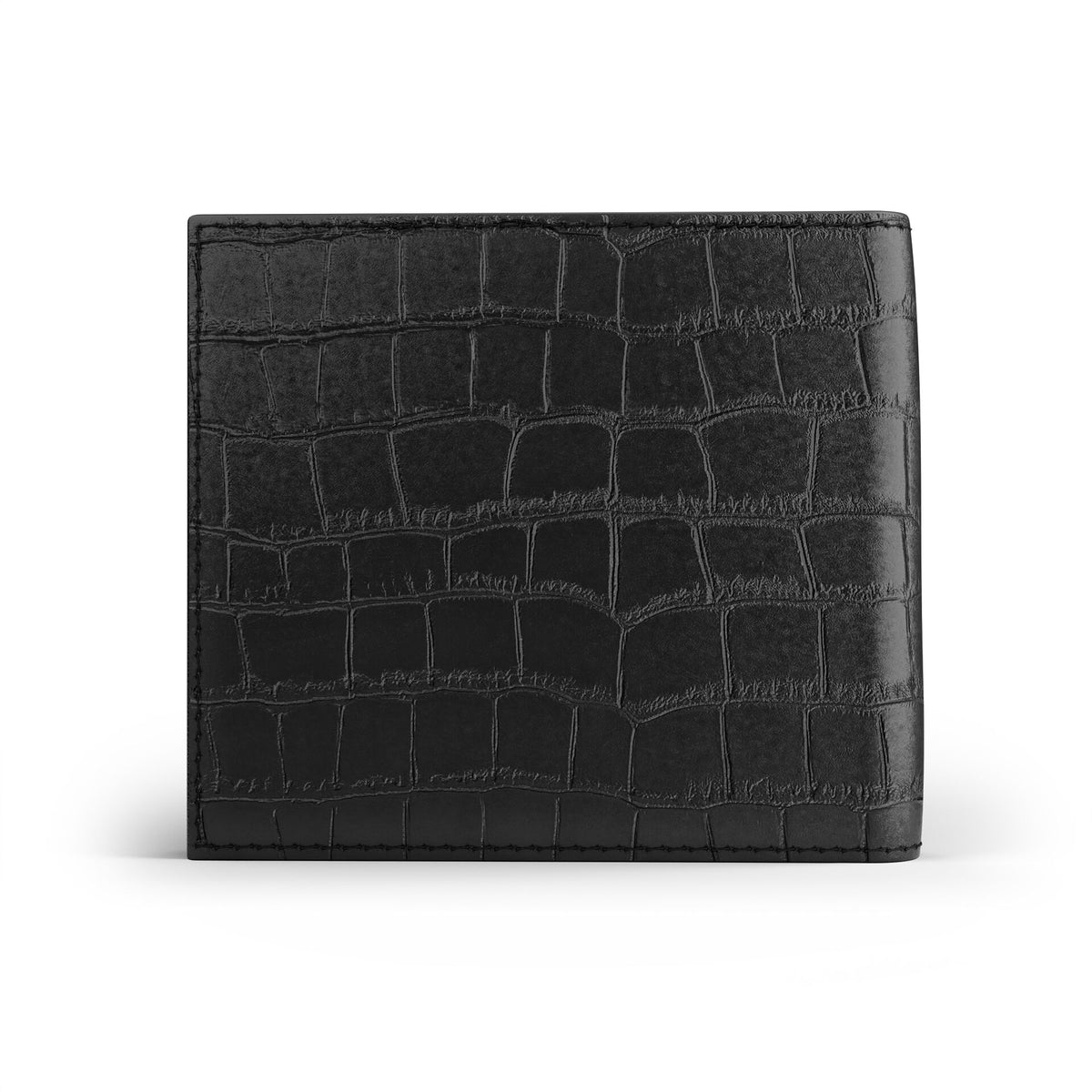 Portafoglio Giovanni Raspini in pelle croco nera
