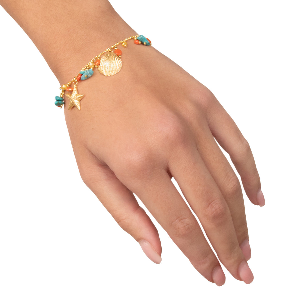 Bracciale Malia NIVY in argento 925 con charms marini