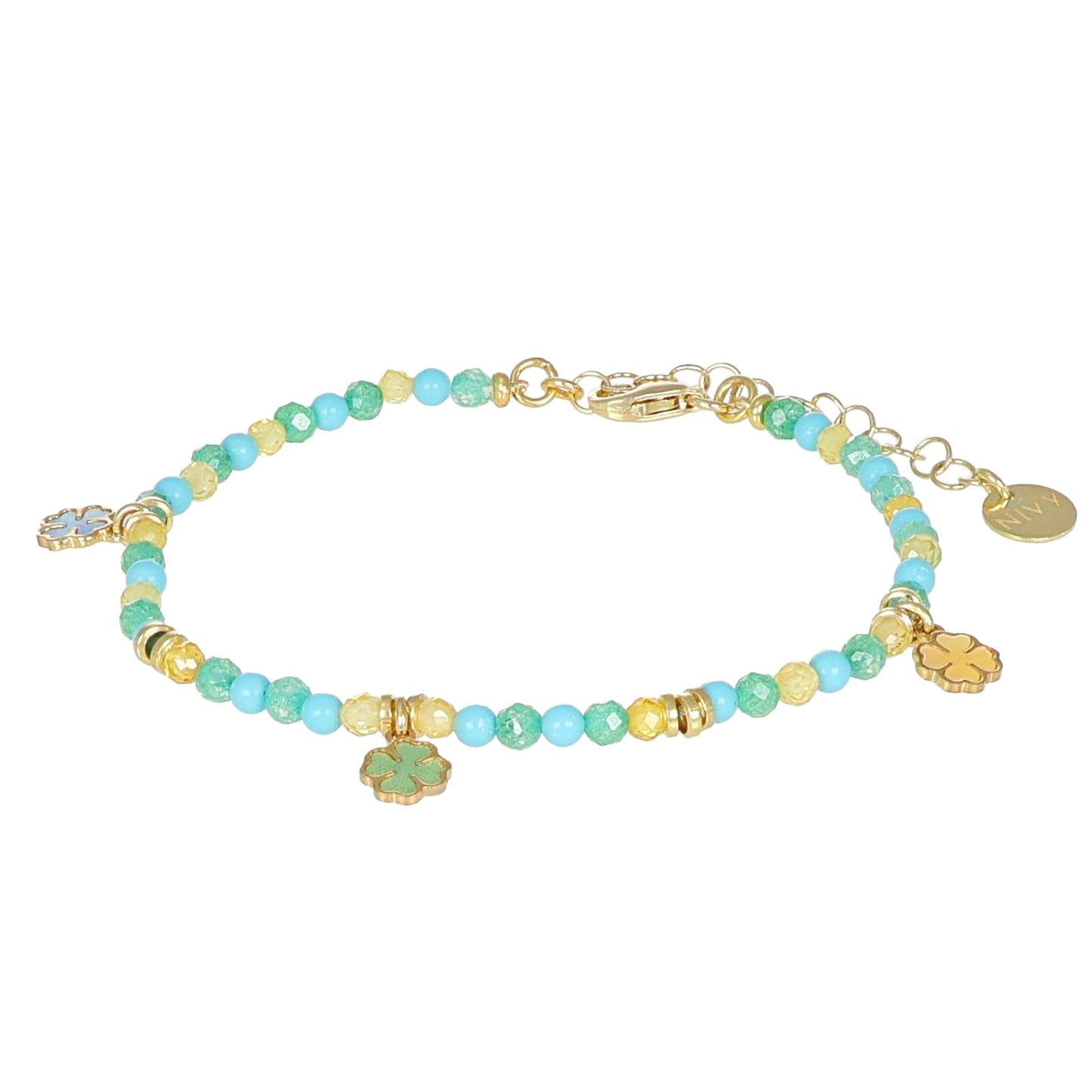 Bracciale Summer NIVY con tre quadrifogli in madreperla