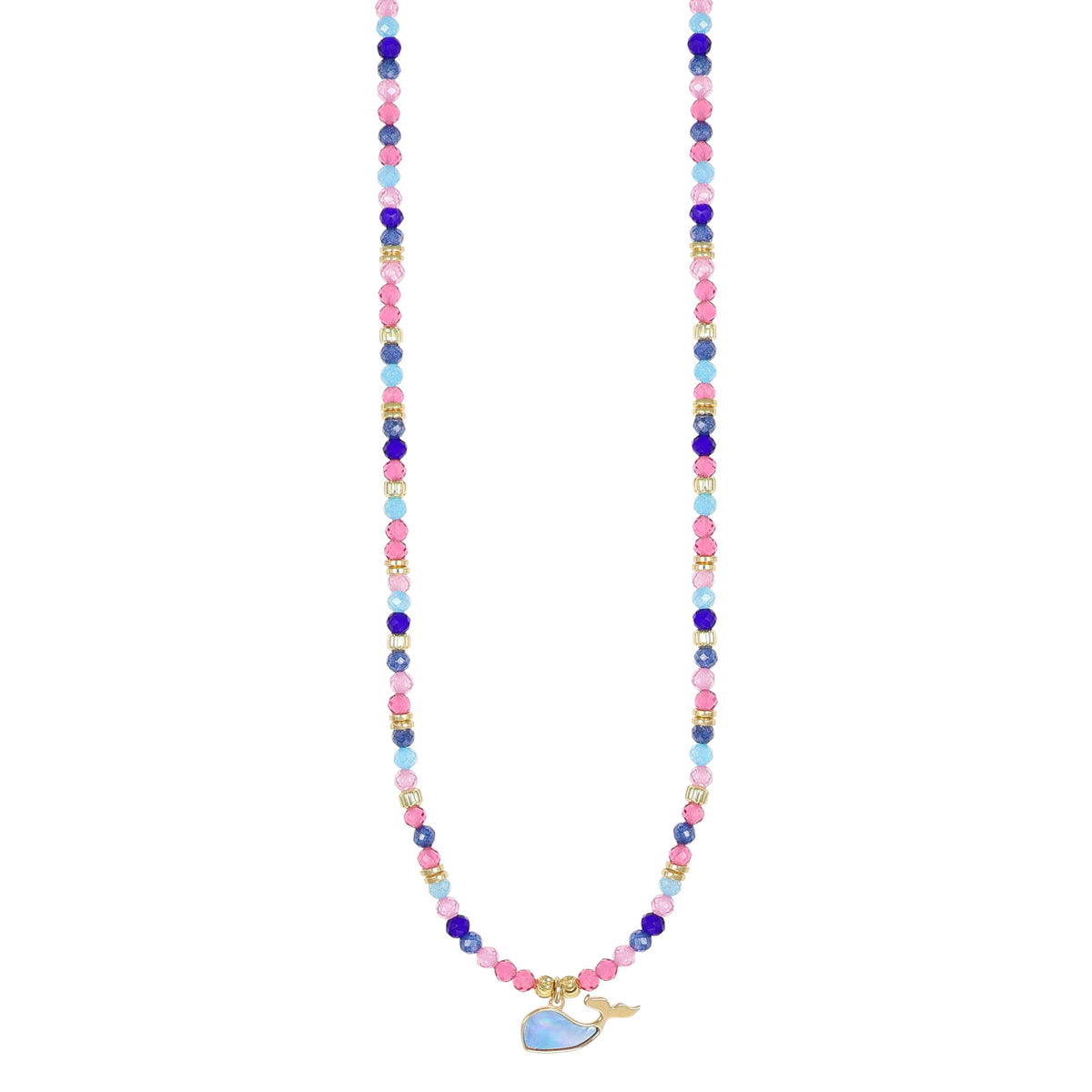 Collana Summer NIVY con balena e zirconi colorati