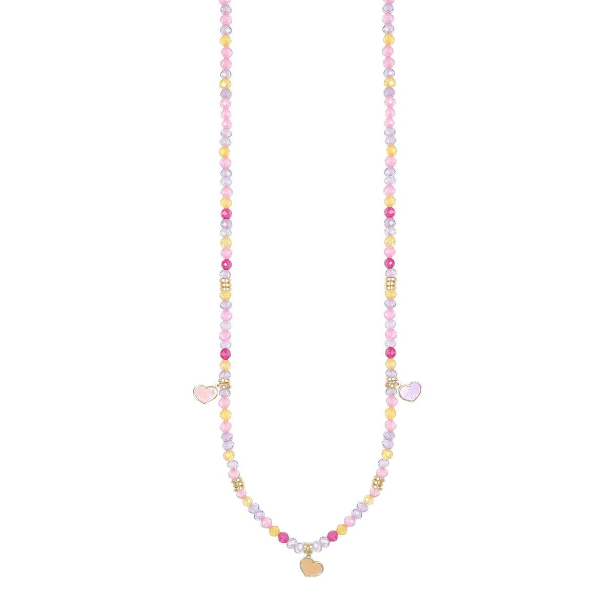 Collana Summer NIVY con tre cuori in madreperla