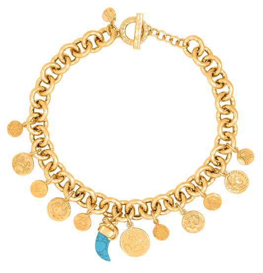 Collana Pueblo Monete Giovanni Raspini — 47 cm