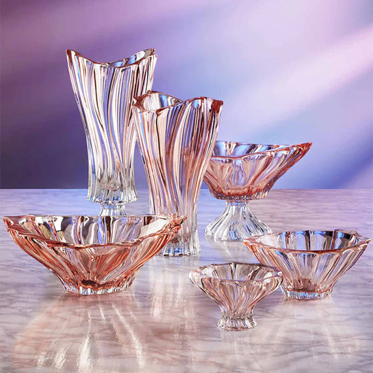 Vaso in cristallo "Marea rosa" - OTTAVIANI