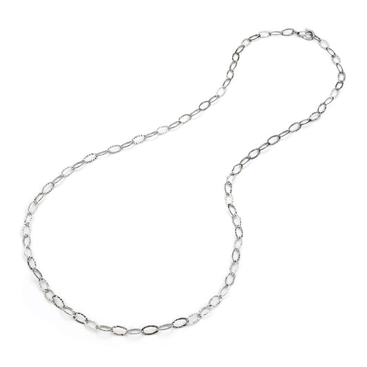 Collana maglia ovale martellata Giovanni Raspini — 90 cm