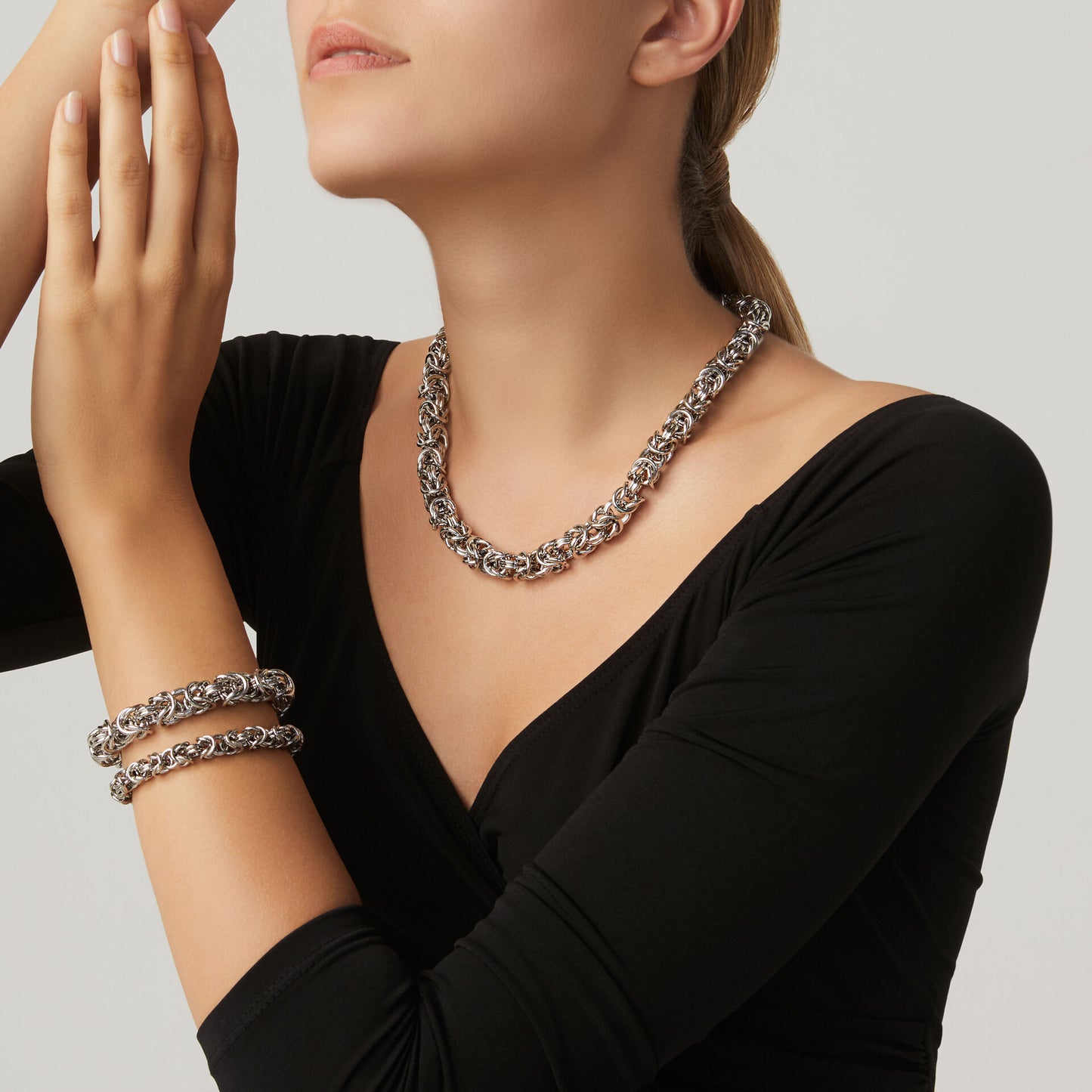 Bracciale Bizantina Grande Giovanni Raspini in argento 925 — 21 cm