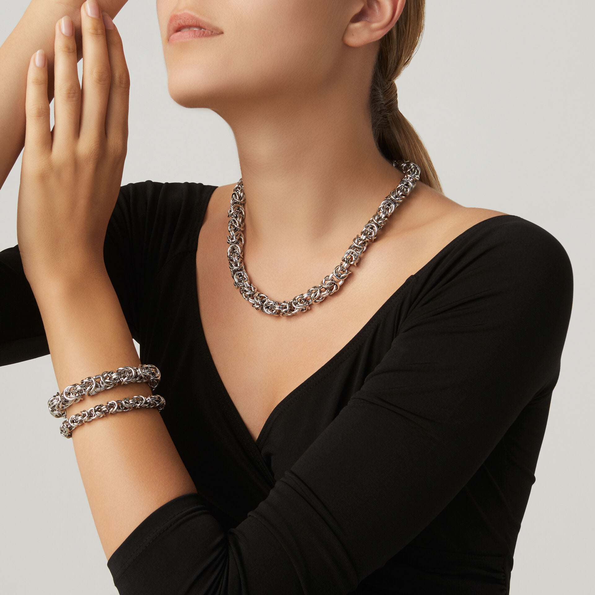 Bracciale Bizantina Grande Giovanni Raspini in argento 925 — 21 cm