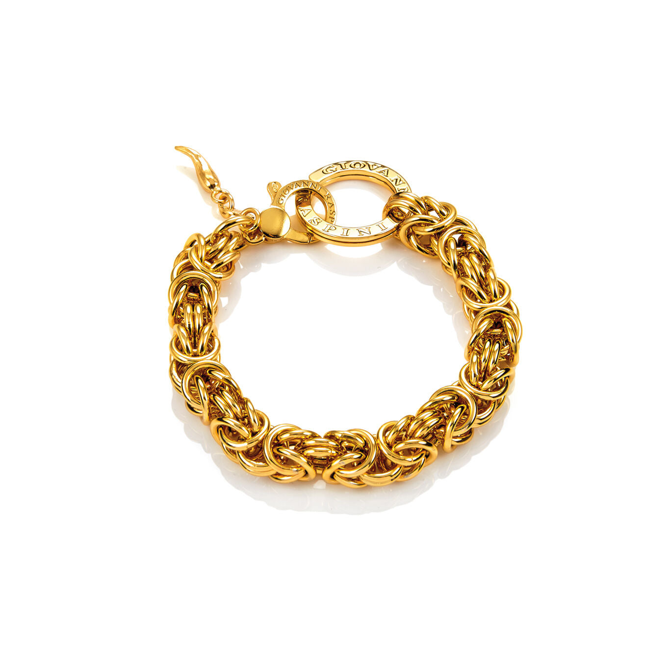 Bracciale Bizantina grande Giovanni Raspini argento dorato — 21 cm