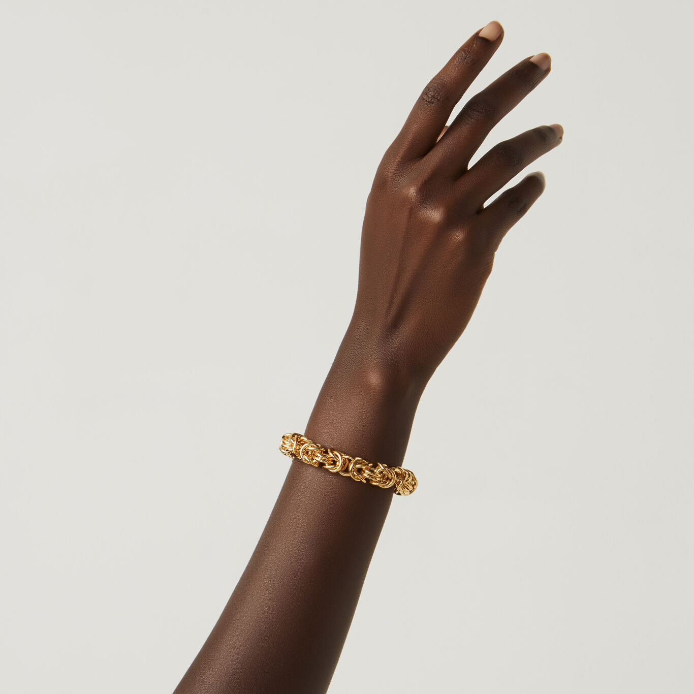 Bracciale Bizantina grande Giovanni Raspini argento dorato — 21 cm