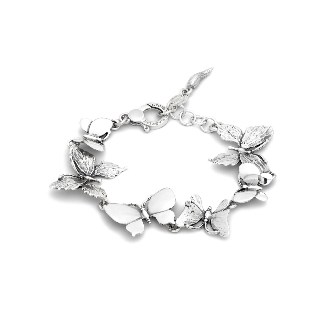 Bracciale Farfalle Giovanni Raspini in argento brunito — 21 cm