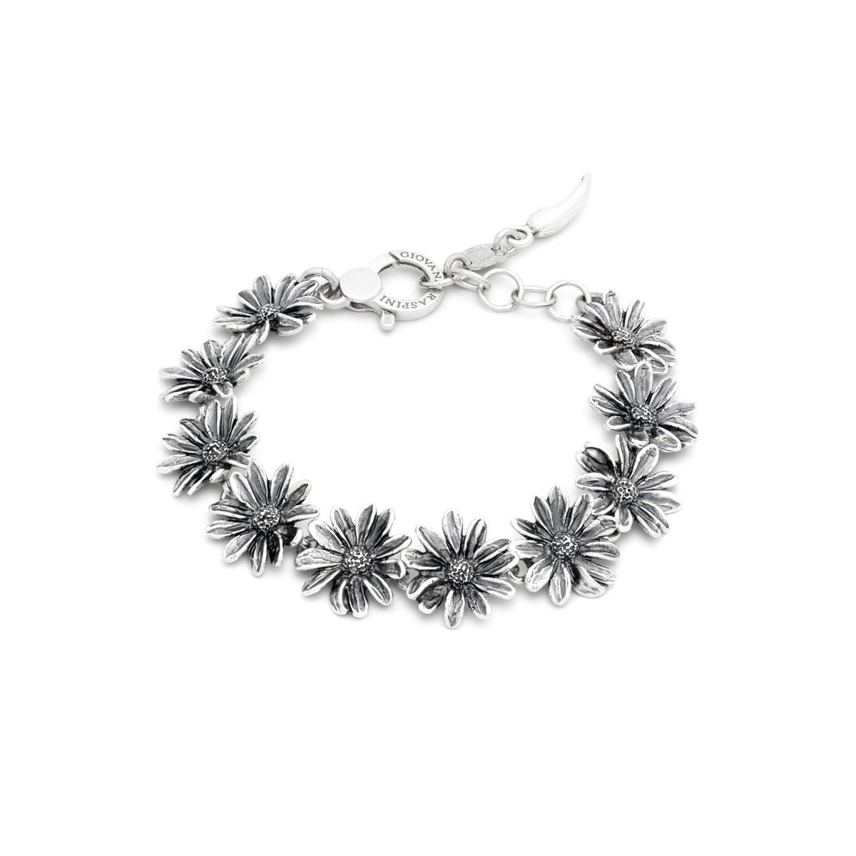 Bracciale Margherite Grandi Giovanni Raspini argento brunito — 19 cm