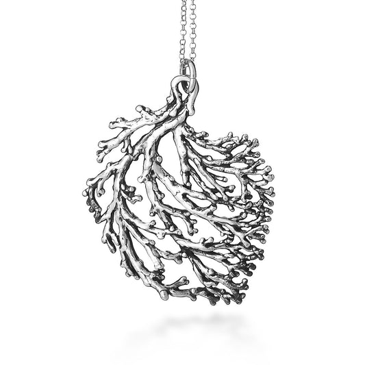 Pendente Coral Giovanni Raspini in argento brunito — 90 cm