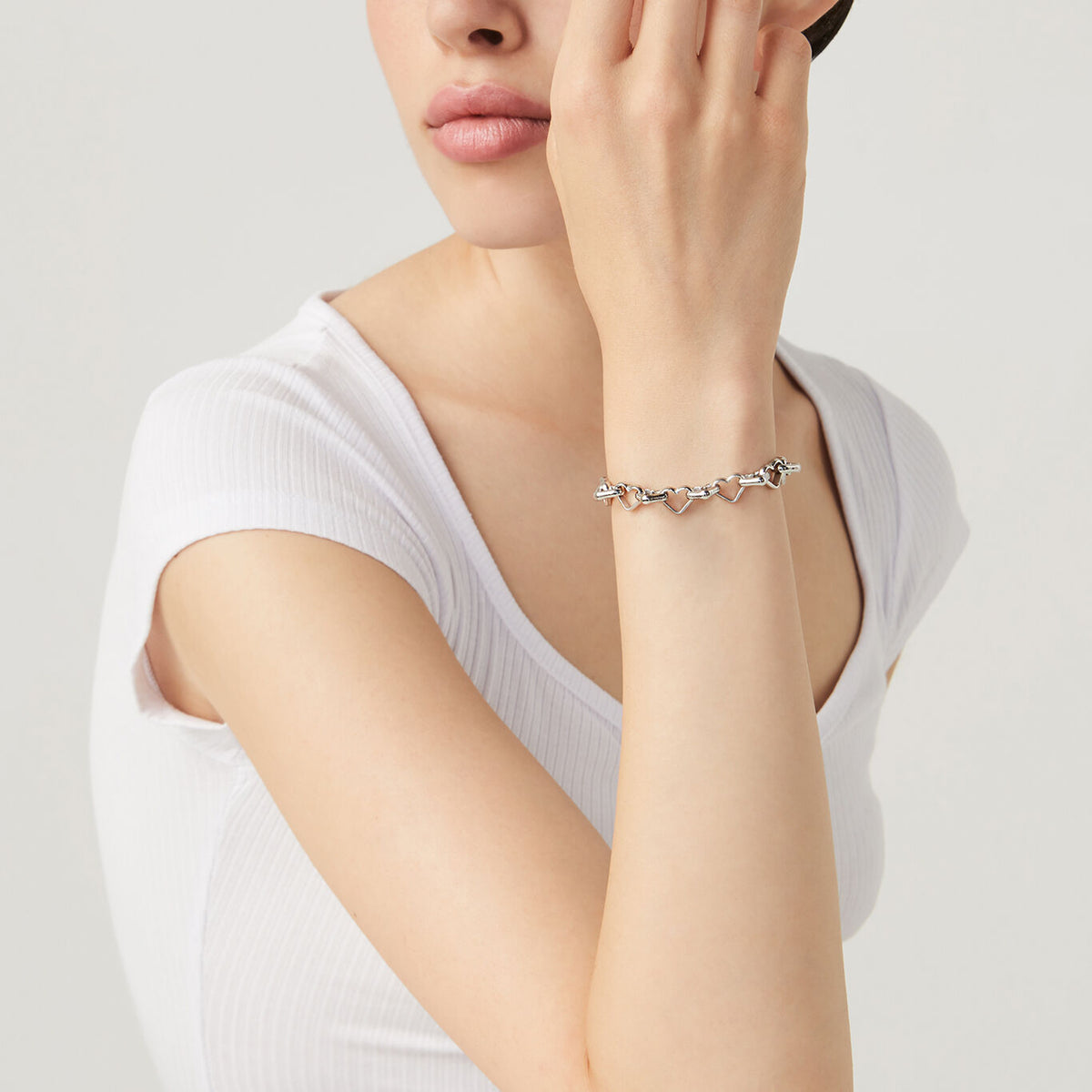 Bracciale Catena Cuori Giovanni Raspini