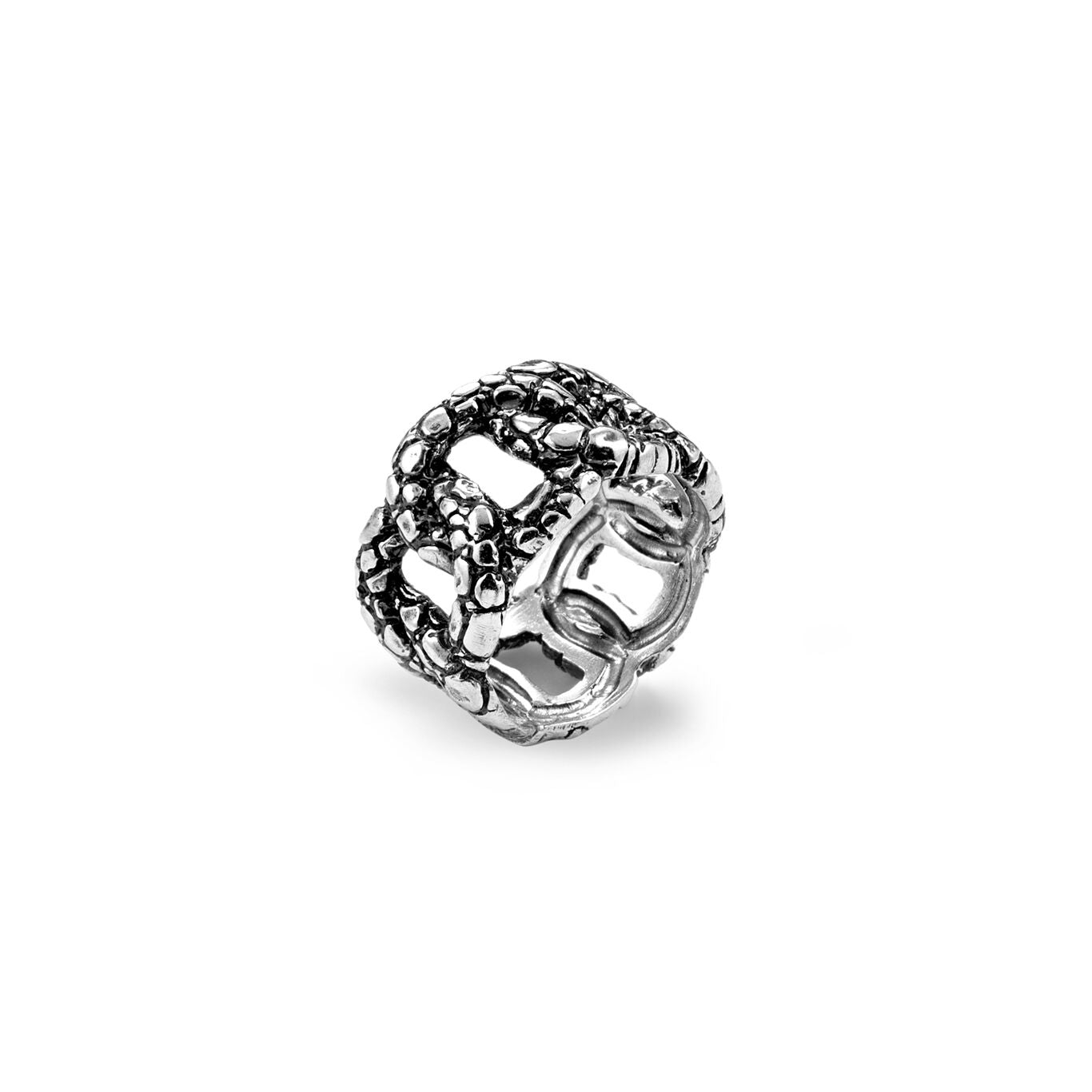 Anello Fascia Croco Giovanni Raspini in argento 925 — misura 16