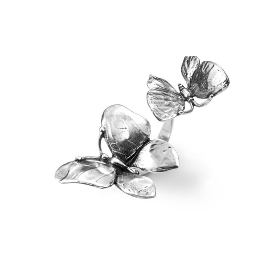 Anello Due Farfalle Giovanni Raspini in argento 925