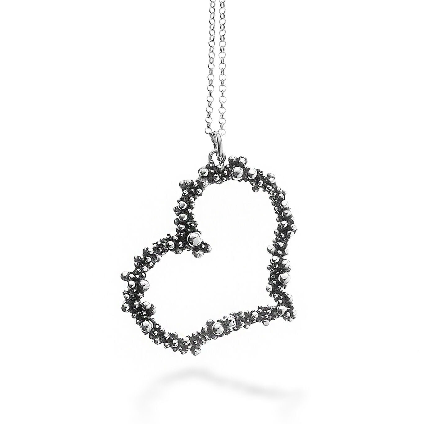 Pendente Cuore Perlage Giovanni Raspini in argento 925 — 80 cm