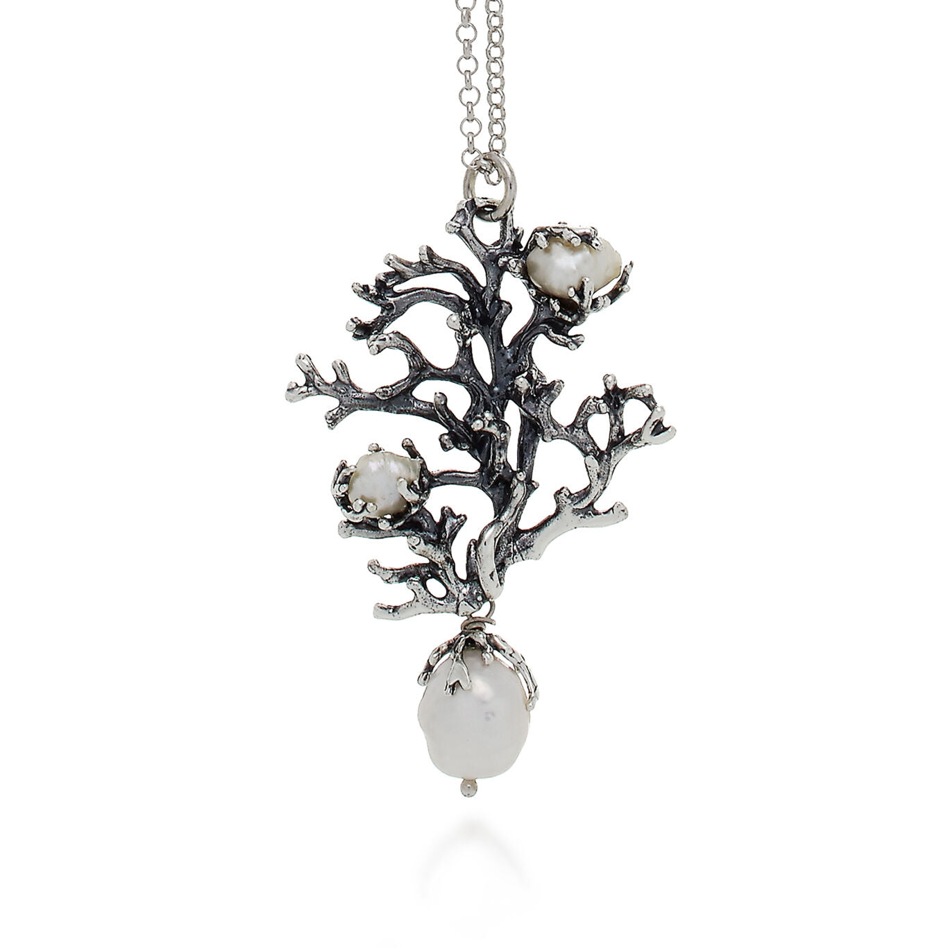 Pendente Mari del Sud Giovanni Raspini in argento e perle — 80 cm